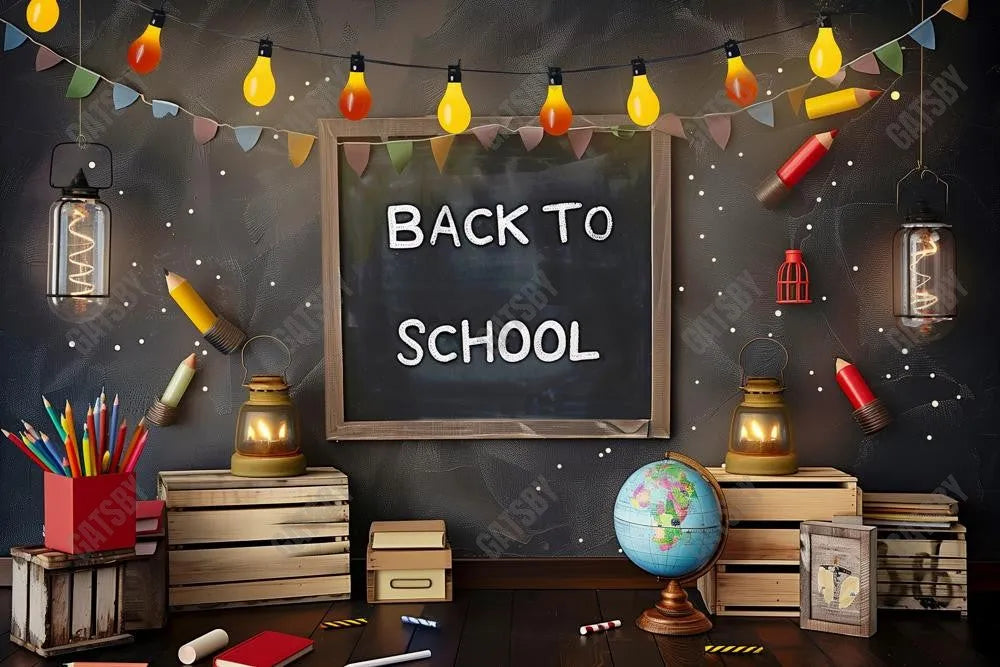 Back To School Chalkboard Photography Backdrop GBSX-99629 - Gatsby Backdrop