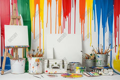 Back To School Paint Smash Photography Backdrop GBSX-99639 - Gatsby Backdrop