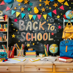 Back To School Shelves Photography Backdrop GBSX-99640 - Gatsby Backdrop