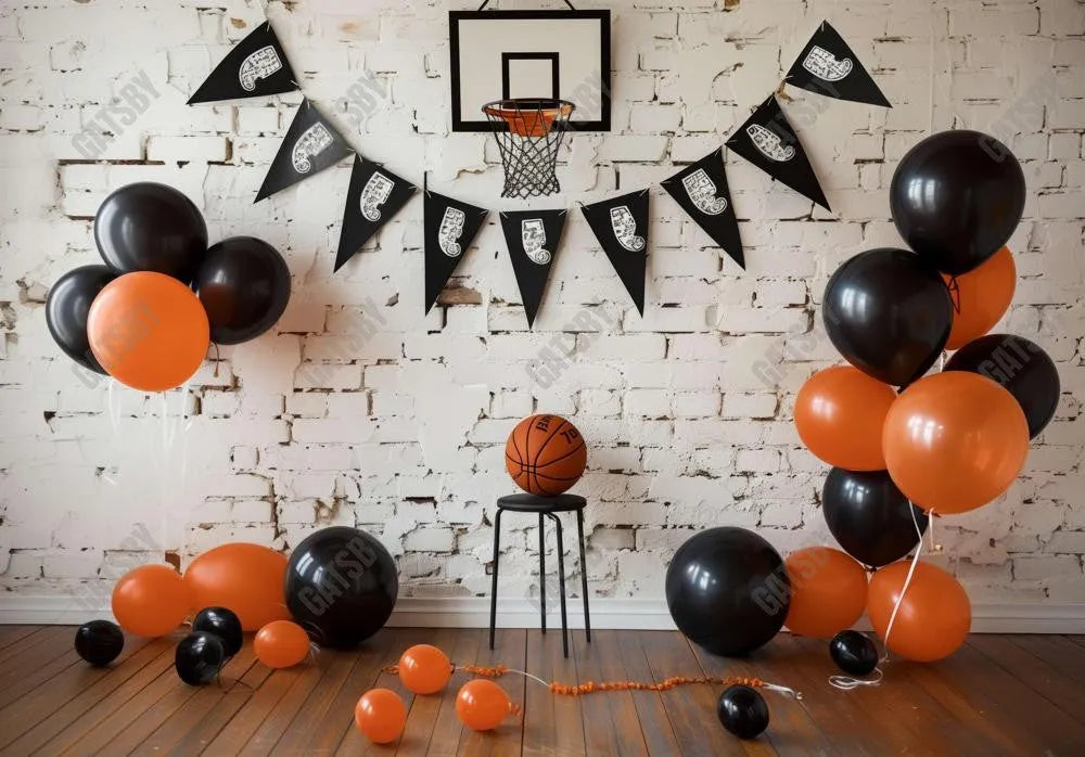 Basketball Birthday Backdrop - Gatsby Backdrop