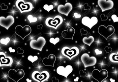 Black Heart Photo Backdrop - Gatsby Backdrop