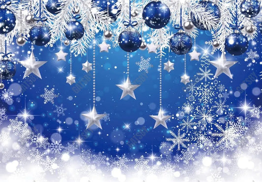 Blue Christmas Backdrop - Gatsby Backdrop