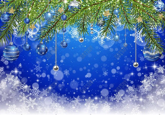 Blue Merry Christmas Photography Backdrop GBSX-99655 - Gatsby Backdrop