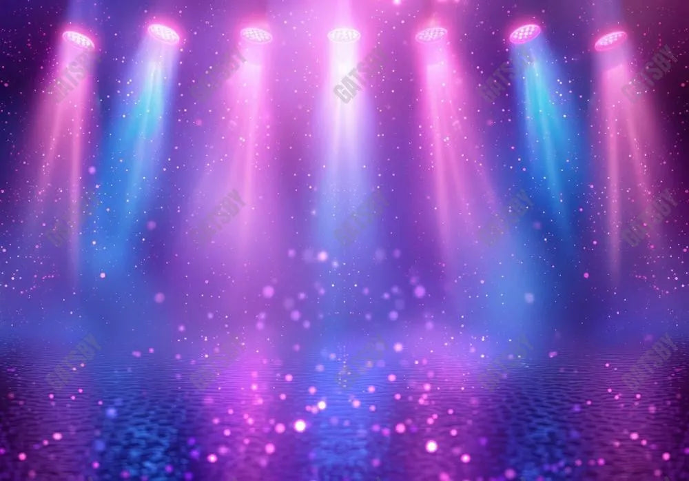 Blue Purple Stage Lighting Backdrop - Gatsby Backdrop