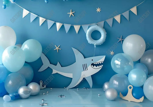 Blue Shark Backdrop - Gatsby Backdrop