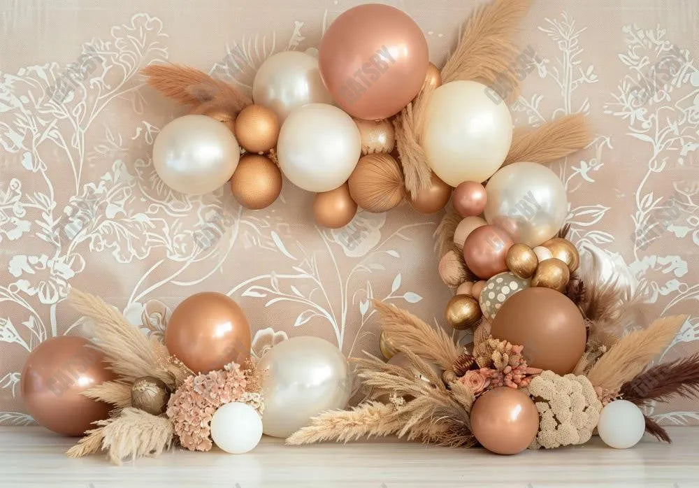 Boho Balloon Photography Backdrop Ym8T-B0416 - Gatsby Backdrop