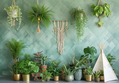 Boho Garden Plants Backdrop - Gatsby Backdrop