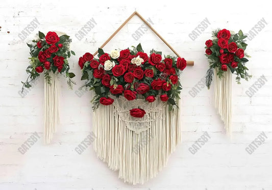 Boho Tassel Roses Backdrop - Gatsby Backdrop