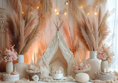 Boho Tent Champagne Backdrop - Gatsby Backdrop