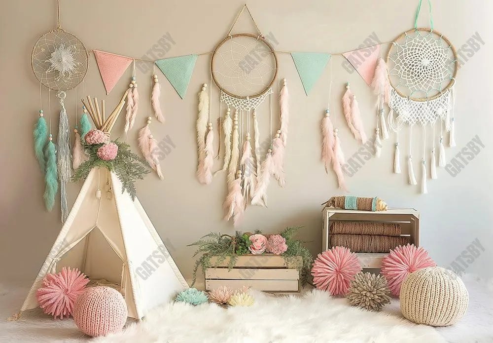 Boho Tent Photography Backdrop GBSX-99659 - Gatsby Backdrop