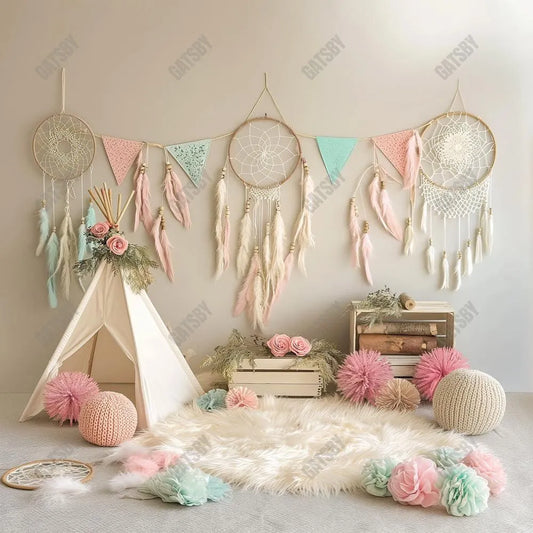 Boho Tent Photography Backdrop GBSX-99659 - Gatsby Backdrop