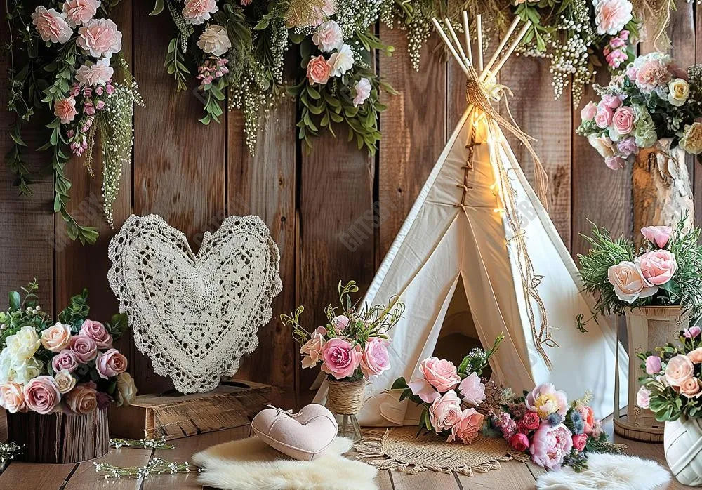 Boho Tent Tea Party Backdrop - Gatsby Backdrop