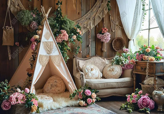 Boho Tent Tea Time Backdrop - Gatsby Backdrop