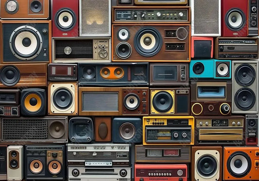 Boombox Radio Wall Backdrop - Gatsby Backdrop