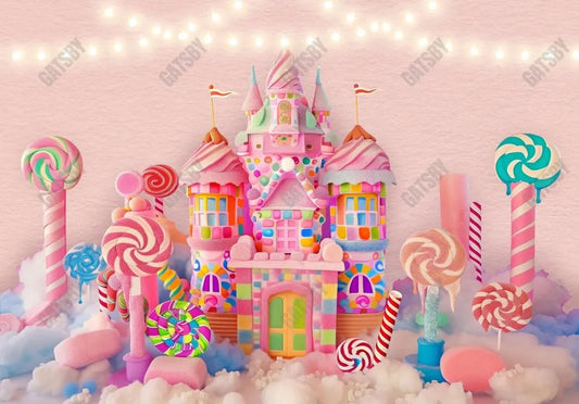 Candy Castle Cake Smash Backdrop - Gatsby Backdrop