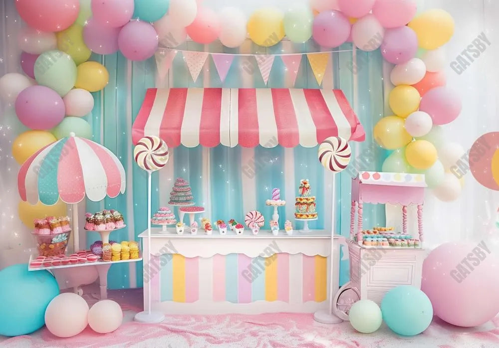 Candy Lollipop Shop Backdrop - Gatsby Backdrop