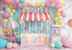 Candy Lollipop Shop Backdrop - Gatsby Backdrop