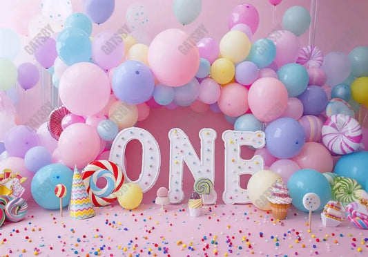 Candy ONE Cake Smash Backdrop - Gatsby Backdrop