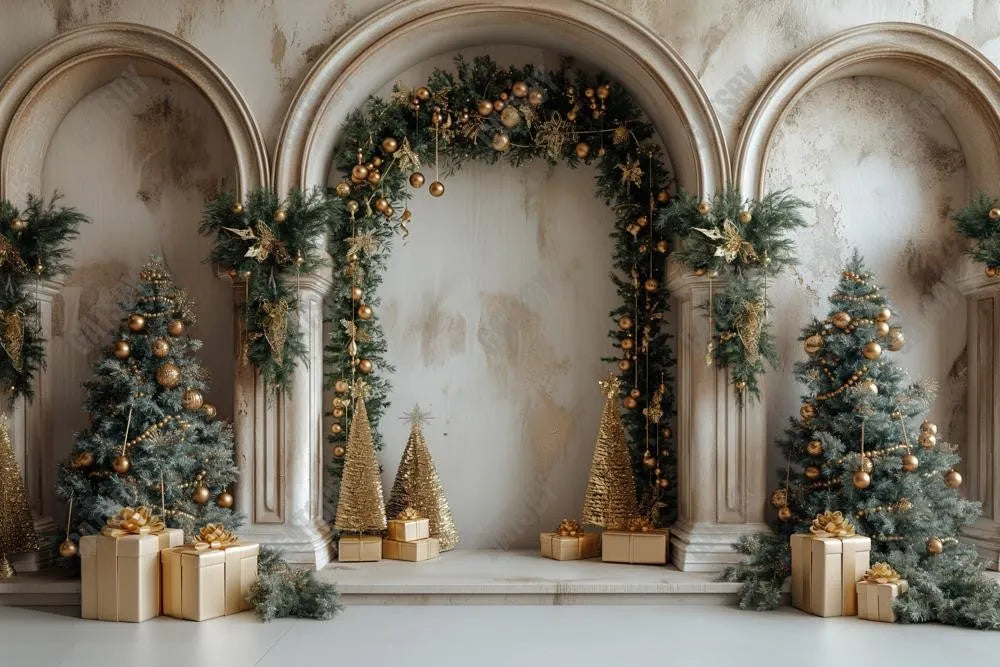 Christmas Arches Photography Backdrop GBSX-99676 - Gatsby Backdrop