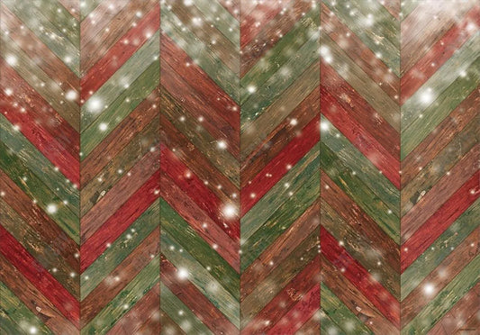 Christmas Chevron Wood Photography Backdrop - Gatsby Backdrop