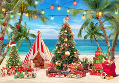 Christmas in July Beach Backdrop - Gatsby Backdrop