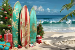 Christmas In July Beach Photography Backdrop GBSX-99694 - Gatsby Backdrop