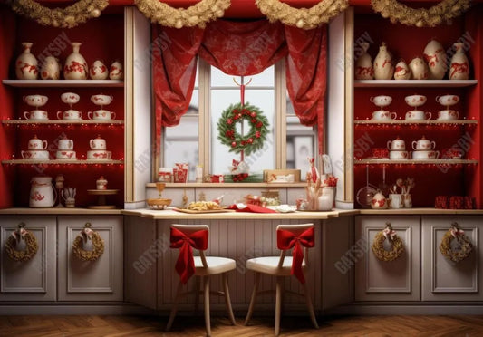 Christmas Kitchen Backdrop - Gatsby Backdrop