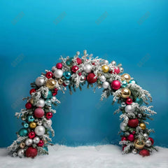 Christmas Ornament Arch Photography Backdrop GBSX-99702 - Gatsby Backdrop