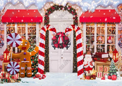 Christmas Santa's Toy Store Window Backdrop - Gatsby Backdrop