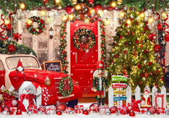 Christmas Santa's Workshop Photo Backdrop - Gatsby Backdrop