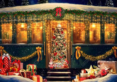 Christmas Train Express Backdrop - Gatsby Backdrop