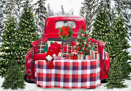 Christmas Truck Photography Backdrop GBSX-99711 - Gatsby Backdrop