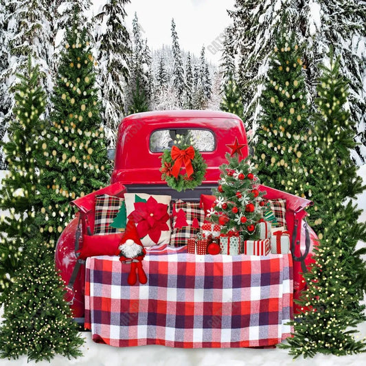 Christmas Truck Photography Backdrop GBSX-99711 - Gatsby Backdrop