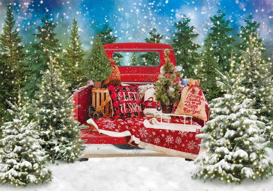 Christmas Truck Photography Backdrop GBSX-99712 - Gatsby Backdrop