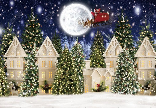 Christmas Village Photography Backdrop GBSX-99714 - Gatsby Backdrop