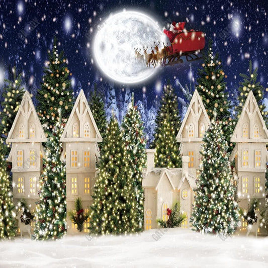 Christmas Village Photography Backdrop GBSX-99714 - Gatsby Backdrop