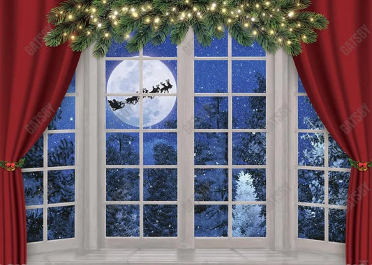 Christmas Window Photography Backdrop - Gatsby Backdrop