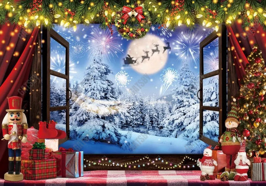 Christmas Window Wonderland Backdrop - Gatsby Backdrop