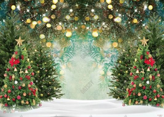 Christmas Wonderland PineTree Backdrop - Gatsby Backdrop