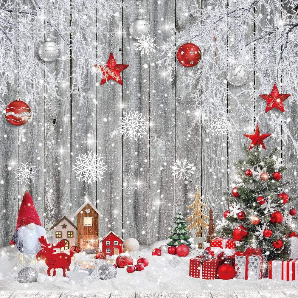 Christmas Wood Photography Backdrop GBSX-99720 - Gatsby Backdrop