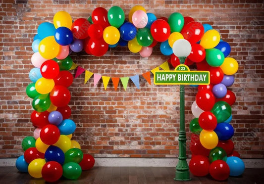 Colorful Balloon Arch Backdrop - Gatsby Backdrop