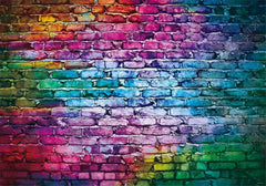 Colorful Brick Wall Backdrop - Gatsby Backdrop