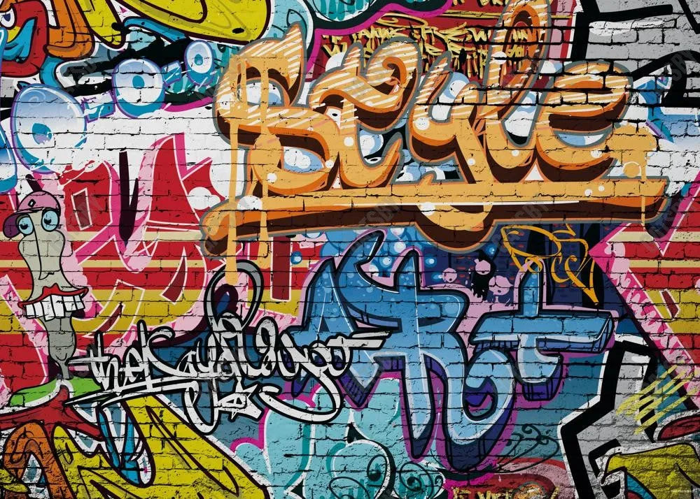 Colorful Graffiti Art Hip Hop Backdrop - Gatsby Backdrop