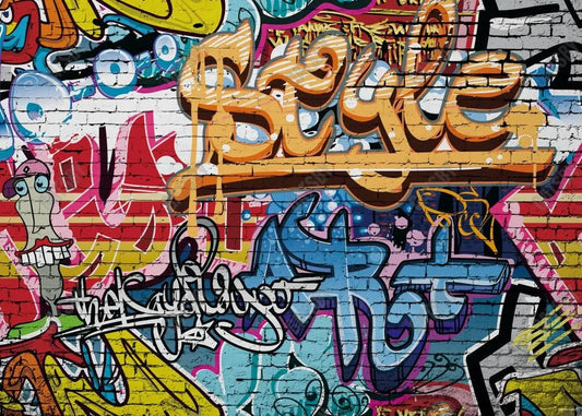 Colorful Graffiti Art Hip Hop Backdrop - Gatsby Backdrop