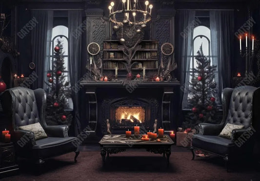 Dark Gothic Christmas Indoor Photography Backdrop - Gatsby Backdrop