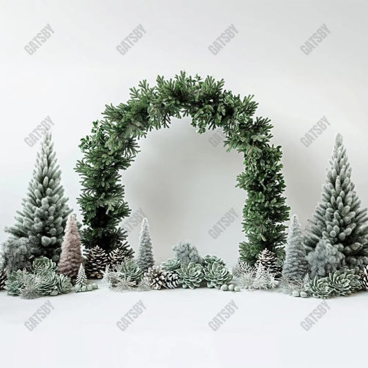 Dark Green Plant Arch Photography Backdrop GBSX-99748 - Gatsby Backdrop