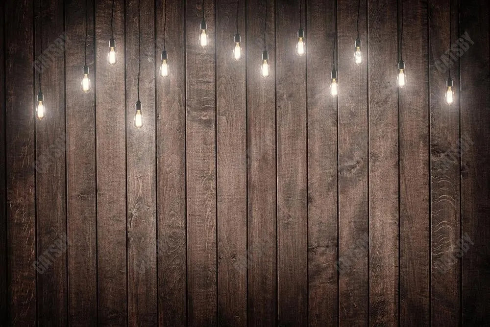 Dark Lights Wood Backdrop Aec-00659 - Gatsby Backdrop