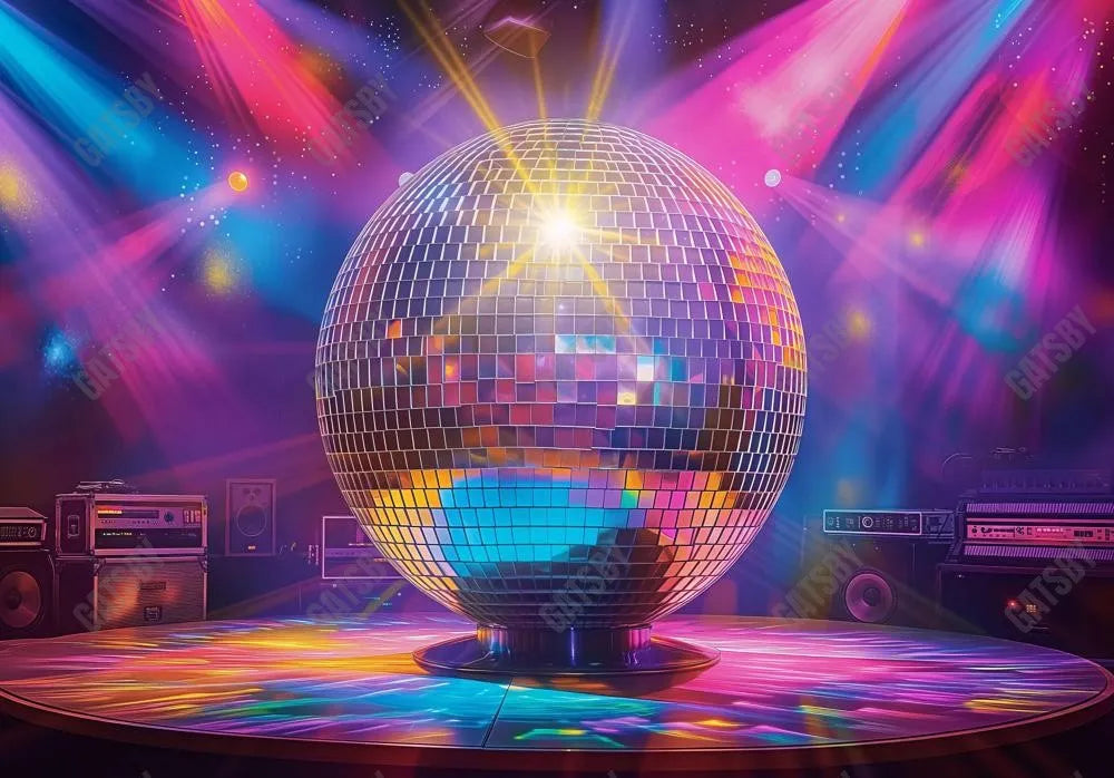 Disco Ball Music Stage Backdrop - Gatsby Backdrop