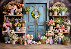 Easter Spring Blue Door Backdrop - Gatsby Backdrop