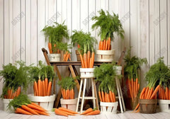 Easter Spring Carrots Photography Backdrop - Gatsby Backdrop